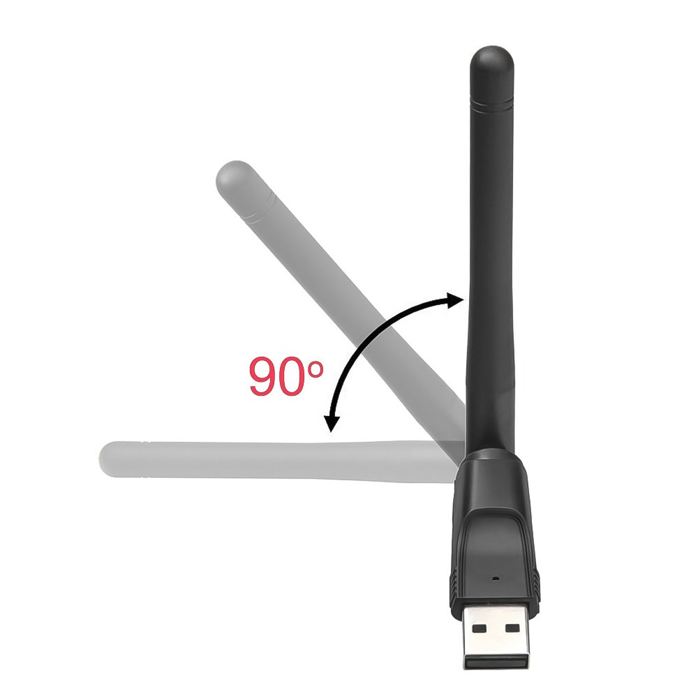 Đầu thu Wifi không dây USB 2.0 card mạng Lan MT7601 150Mbps 802.11 B / G / N có anten xoay | BigBuy360 - bigbuy360.vn