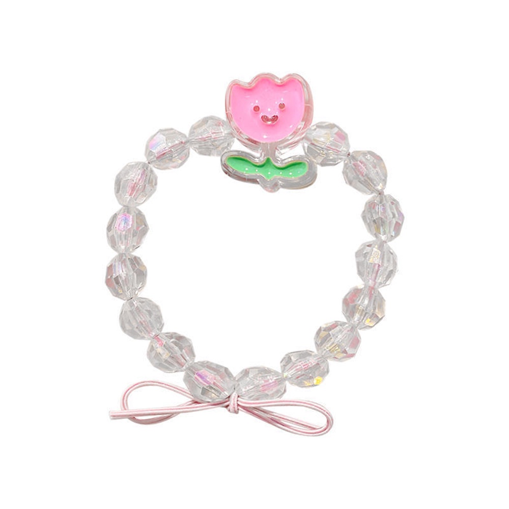 Dây Buộc Tóc Cao Su Đính Hạt Hình Hoạt Hình Dễ Thương