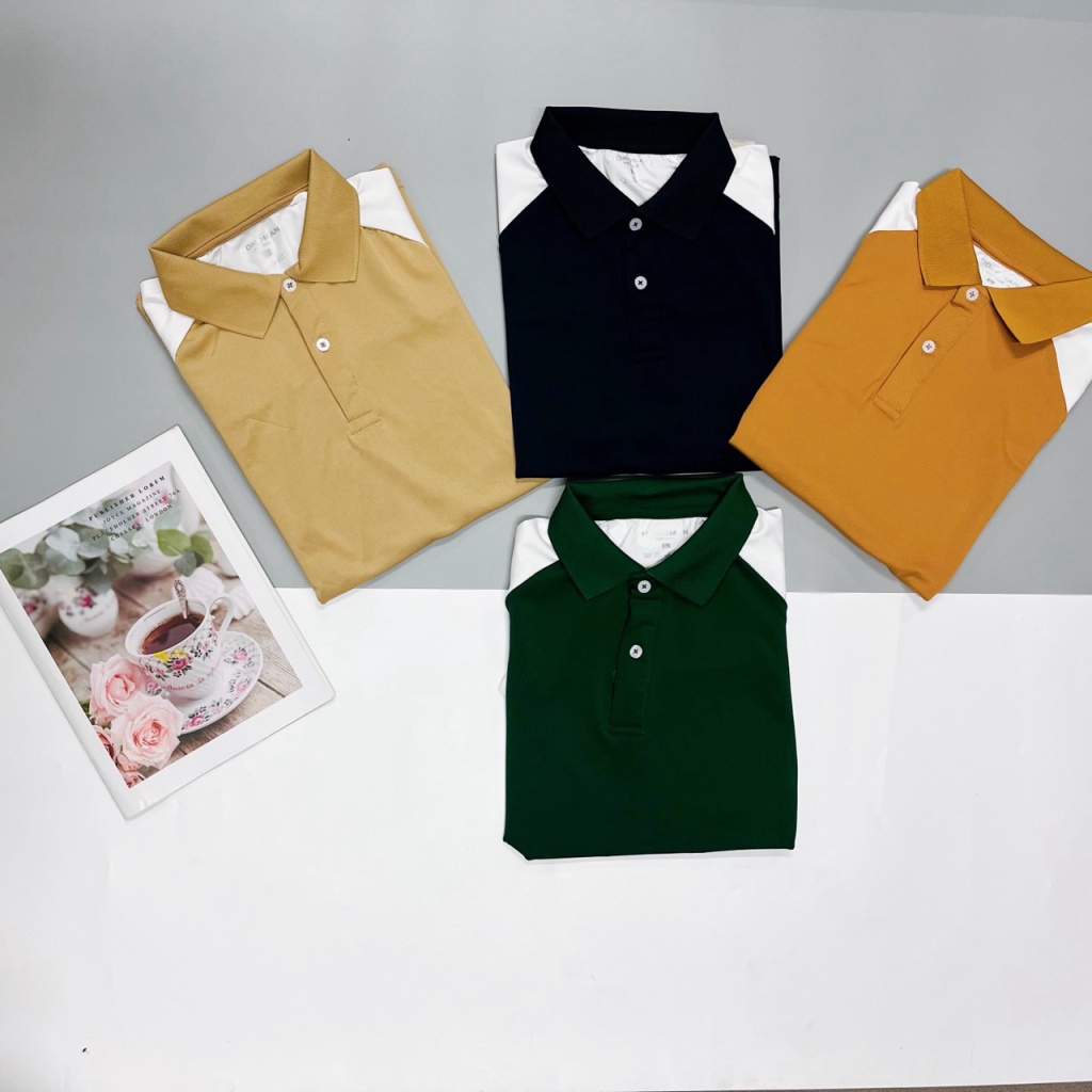 Áo Thun Polo Nam Phối Màu Lịch Lãm Cá Tính Năng Động Trẻ Trung Vải Mịn Dễ Thấm Hút Mồ HÔi HK
