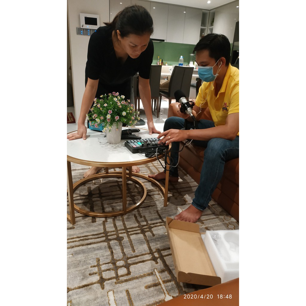 Bộ Sound Card H9 + Micro Thu Âm ISK AT100 - Chính Hãng Có Mã Vạch