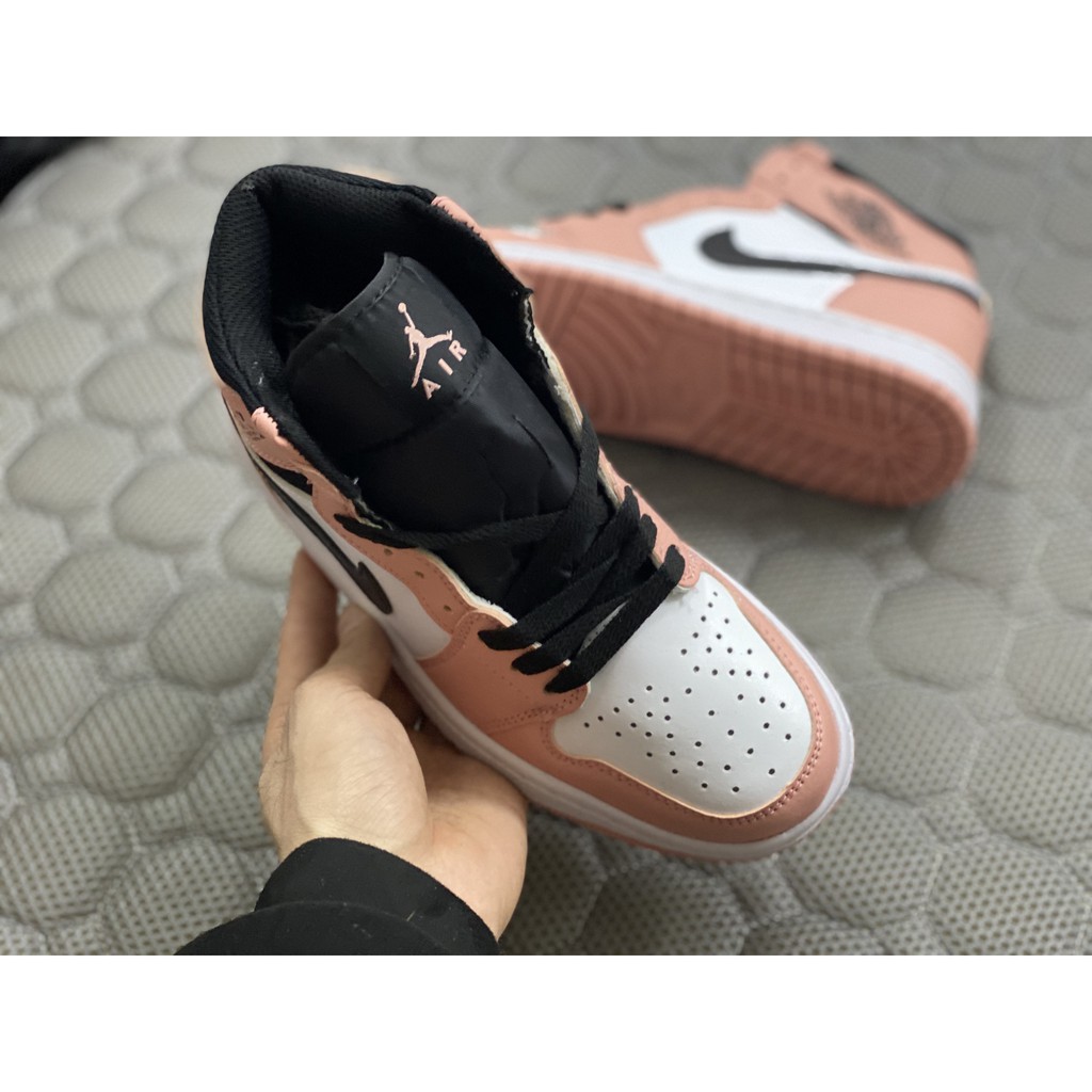 [VIDEO Ảnh tự chụp+ Free ship] Giày thể thao Jordan Hồng kẻ Đen Bản Cao Cấp(S.C) Full box Bill+ dây phụ | BigBuy360 - bigbuy360.vn