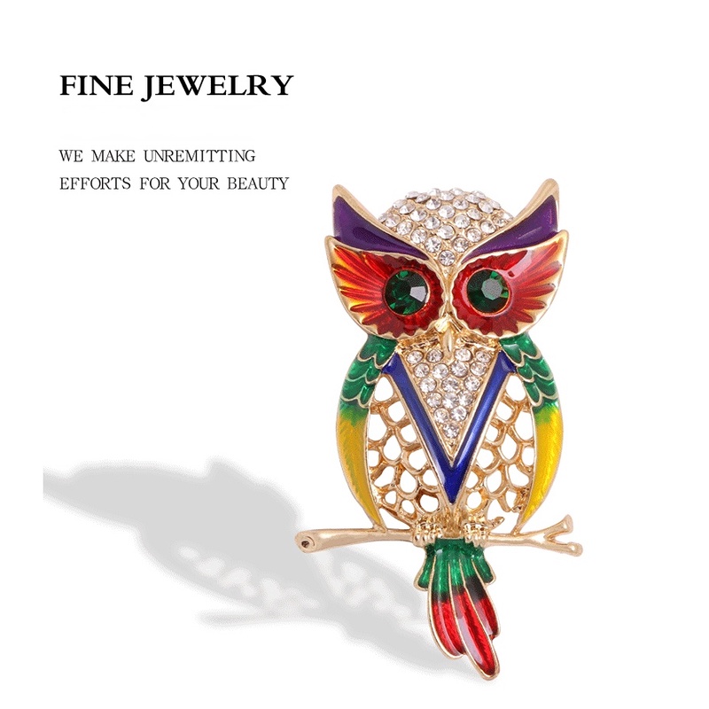 Ghim CàI ÁO HìNh Chú Cú ĐíNh Kim Cương Giả ThờI Trang Cho Nam Nữ