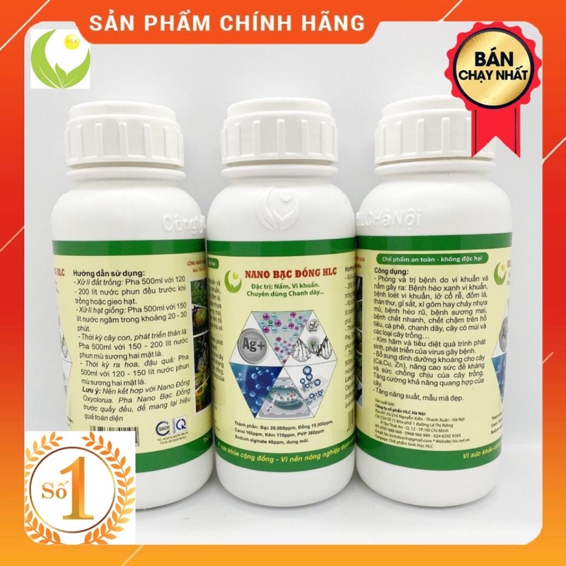NANO BẠC ĐỒNG 250ML - 500ML - PHÒNG VÀ TRỊ VI KHUẨN, NẤM BỆNH HẠI CÂY TRỒNG, DỪNG BỆNH SAU 1 LẦN PHUN, HOÀN TOÀN AN TOÀN