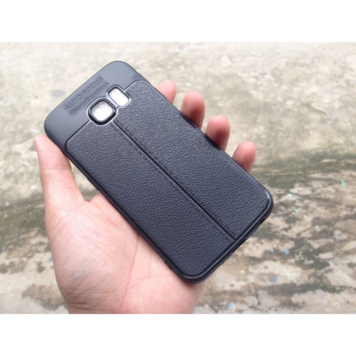 Ốp lưng dẻo giả da Auto Focus Samsung S6 Edge