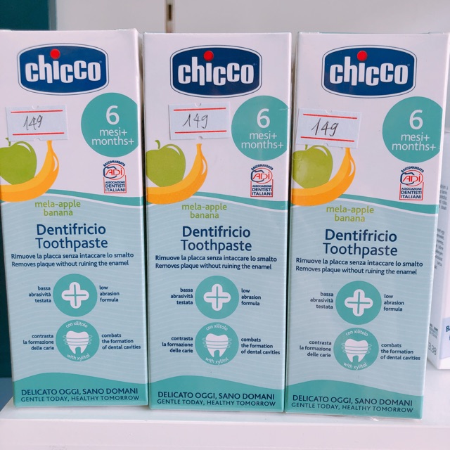 Kem đánh răng nuốt được cho trẻ em Chicco