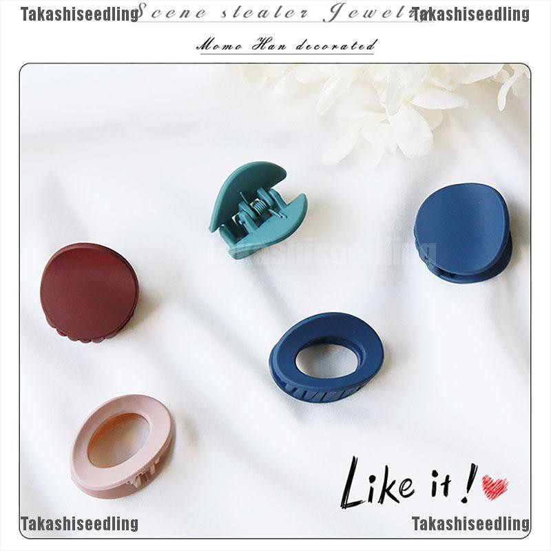 Bộ 5 Kẹp Tóc Màu Trơn Thiết Kế Đơn Giản Cho Nữ