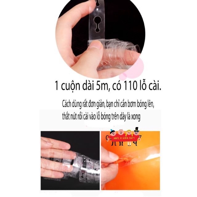 Dây tạo kiểu bóng 5m - tạo vòm bóng trang trí - dây đan bóng