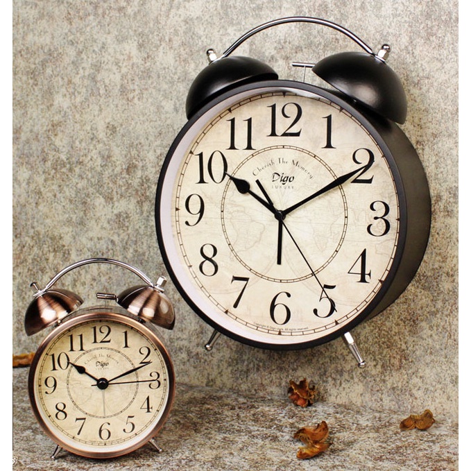 Đồng Hồ Báo Thức Vintage Black Cỡ Lớn