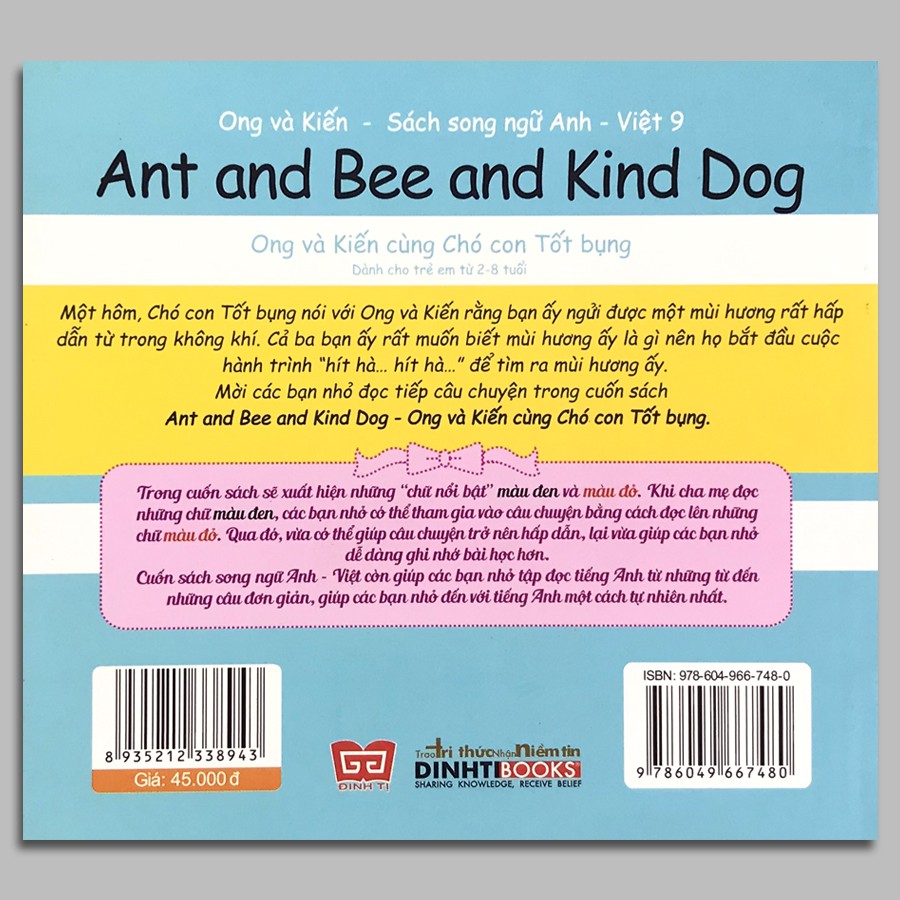 Sách - Ong và Kiến 9 - Ong và Kiến cùng Chó con Tốt bụng - Cảm nhận thiên nhiên bằng các giác quan | BigBuy360 - bigbuy360.vn