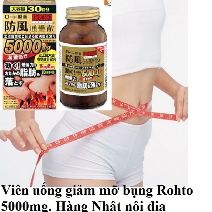 Viên uống giảm bụng béo mỡ giảm cân Rohto Nhật bản 30 ngày 360 viên