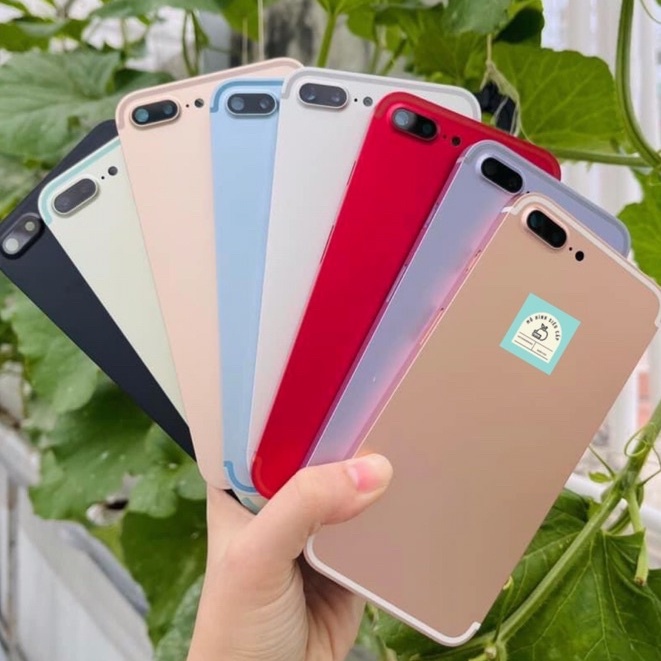 Vỏ Sườn 7Plus Viền Vuông Mới Cực Đẹp Màu Đỏ, Đen, Trắng, Xanh, Tím, Hồng, Nude