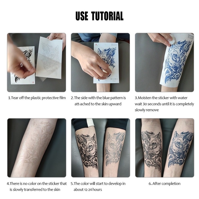 Hình Xăm Dán Tạm Thời 7-15 Ngày Chống Nước Lâu Trôi Dành Cho Nam Và Nữ