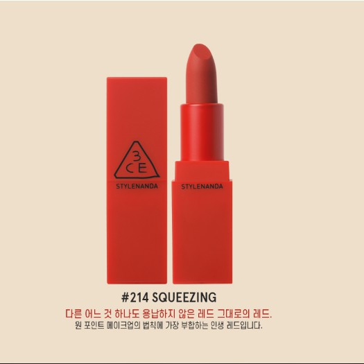 CÓ SẴN Son 3CE Red Recipe HÀNG CHÍNH HÃNG | BigBuy360 - bigbuy360.vn