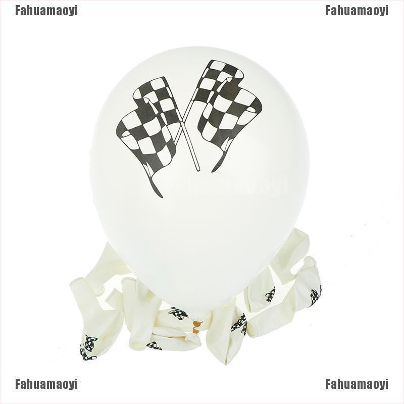 Set 10 Bong Bóng Latex Họa Tiết Sọc Caro Dùng Để Trang Trí Tiệc