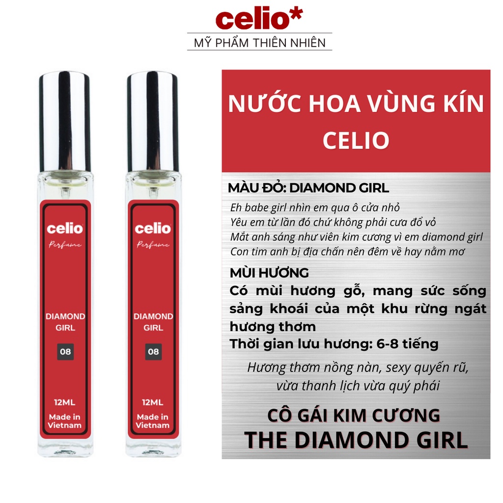 Nước Hoa Vùng Kín CELIO Nước Hoa Nữ Thơm Lâu Hết Hôi Bim Bím Cao Cá Tính Ngọt Ngào Gợi Cảm Dung Tích 12ml Dạng Xịt