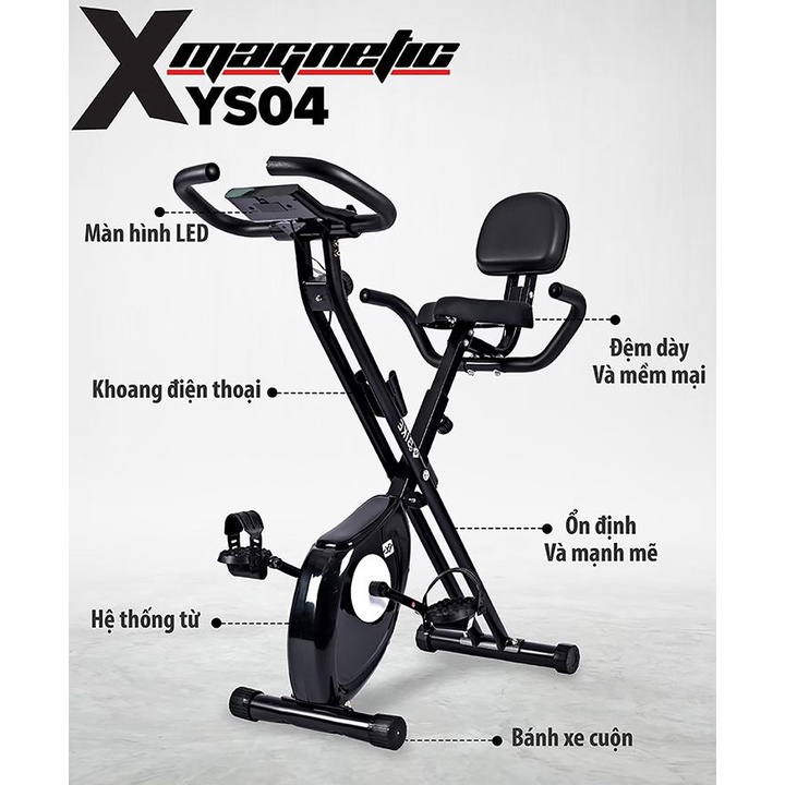 Professionall.gym19 - Exercise Mẫu YS04 (BLACK) Xe đạp tập thể dục Thái Lan Exercise Bike