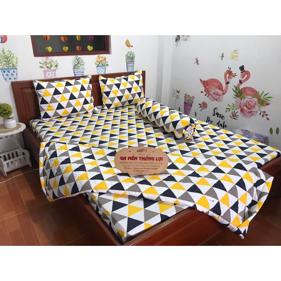 Bộ chăn ga gối vải Thắng Lợi 5 món co chăn chần gòn nhiều mẫu mới cập nhập liên tục | BigBuy360 - bigbuy360.vn