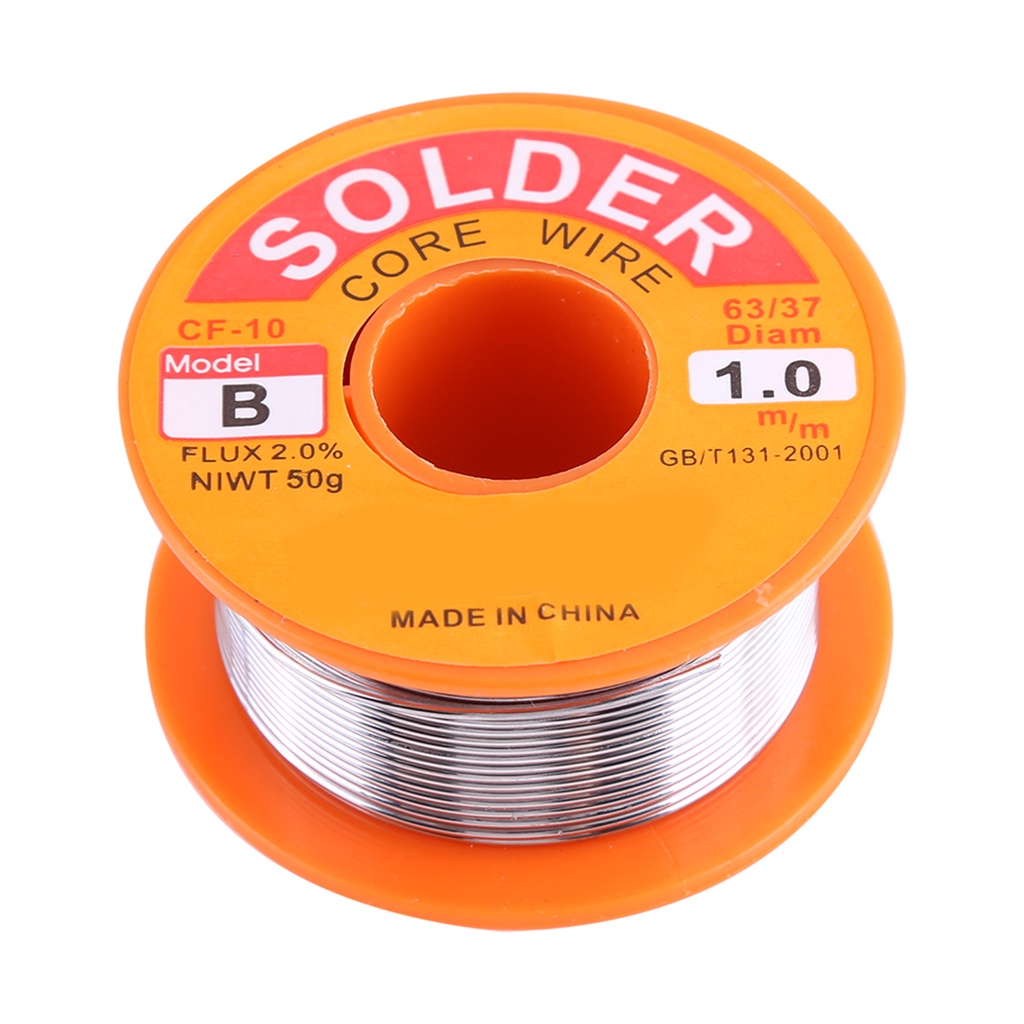 63/37 Rosin Core Solder Wire Flux 2% Tin Iron Welding Reel 0.6/0.8/1.0mm 50g