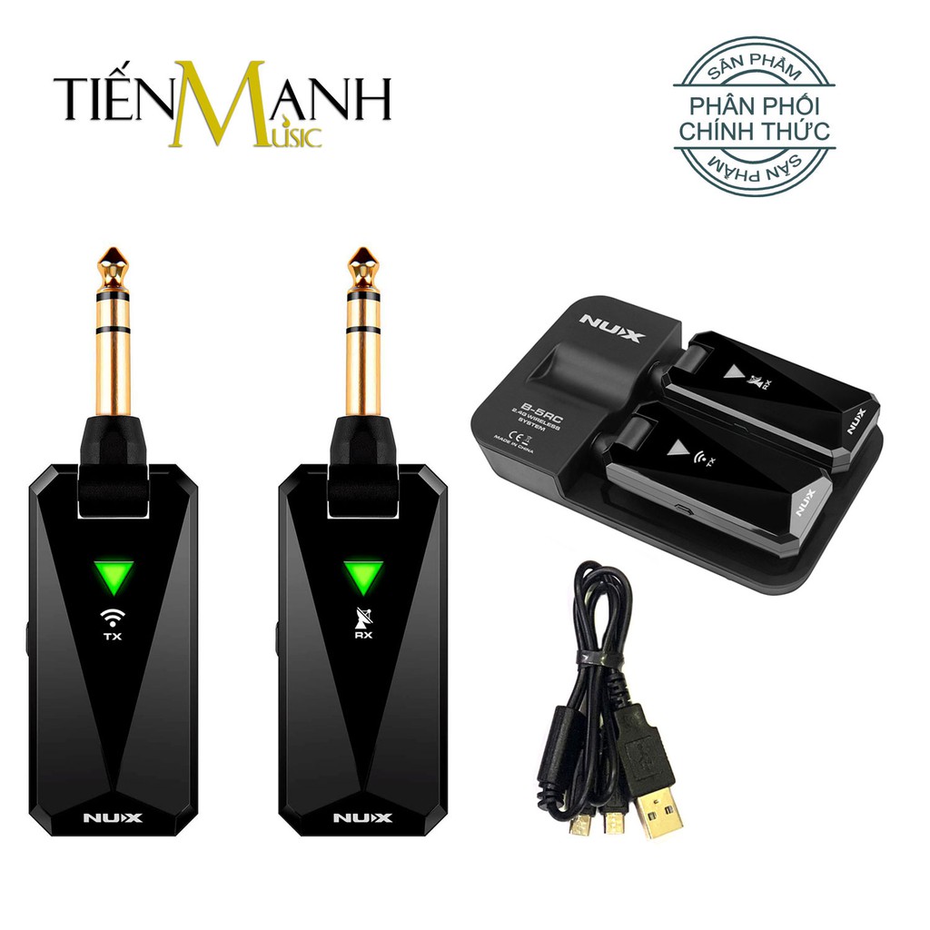 Bộ Thu Phát Tín Hiệu Không Dây Nux B-5RC 2.4GHz Wireless System - Dùng Cho Đàn Guitar và Nhạc Cụ B5RC, Pin sạc B5 RC