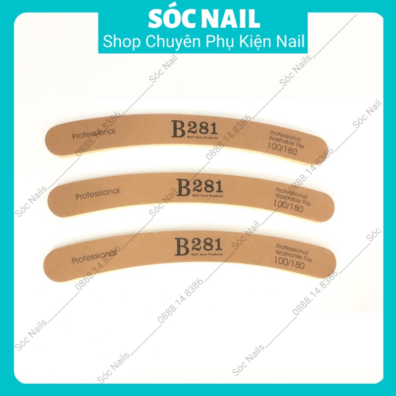 Dũa Da Bò Dùng Để Dũa Móng Tay Làm Nail B281 Cao Cấp Mặt Siêu Nhám Cực Bền 100/180