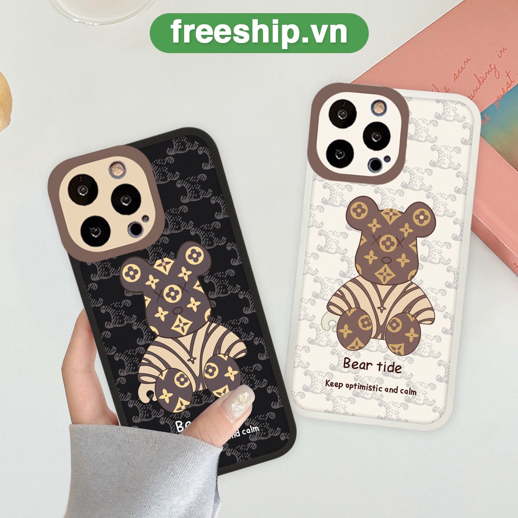Ốp lưng iphone cạnh vuông lỗ camera bear tide 6/6plus/7/7plus/8/8plus/x/xr/xs/11/12/13/pro/max/plus/promax-U1-10