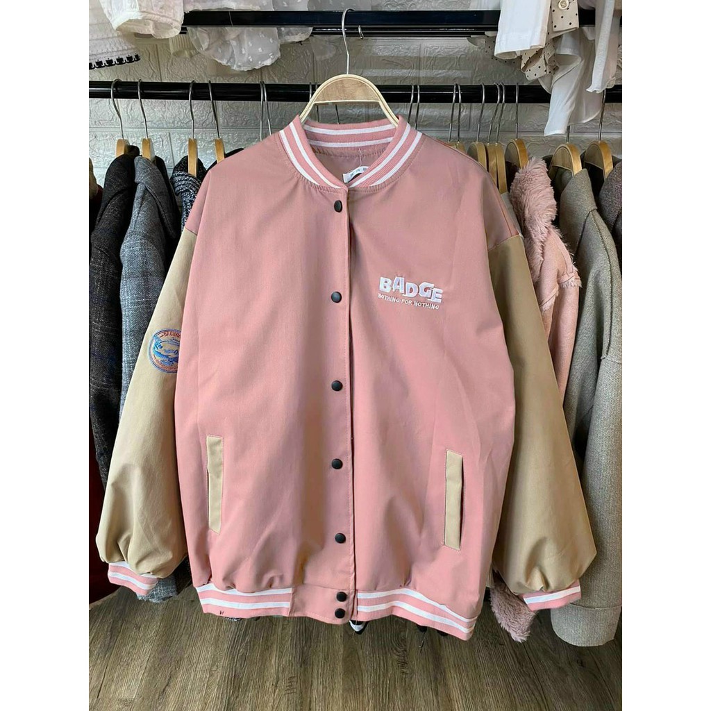 Áo khoác dù bomber unisex Form rộng Thêu Badge | WebRaoVat - webraovat.net.vn