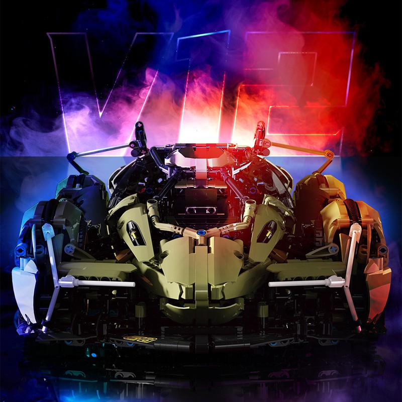 Đồ Chơi Lắp Ráp Kiểu Lego Mô Hình Siêu Xe Điều Khiển Từ Xa RC LAMBORGHINI LAMBO V12 VISION GT Với 2527 Mảnh Ghép