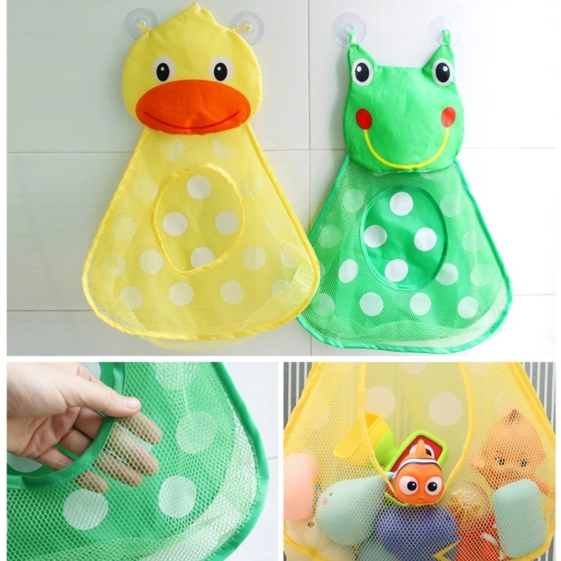 1 Túi Lưới Đựng Đồ Chơi Phòng Tắm Cho Bé Hình Chú Vịt/Ếch