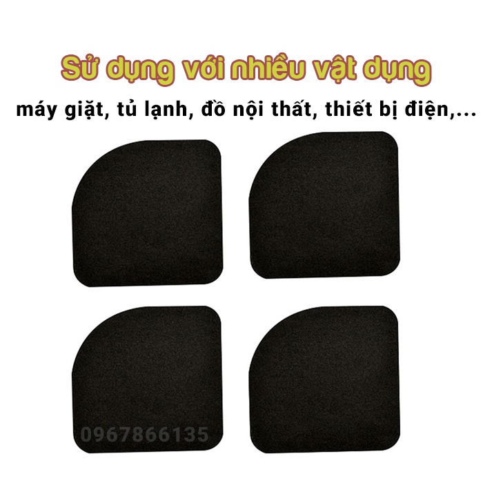 Set 4 miếng đệm xốp kê chân máy giặt chống trượt, chống rung máy giặt