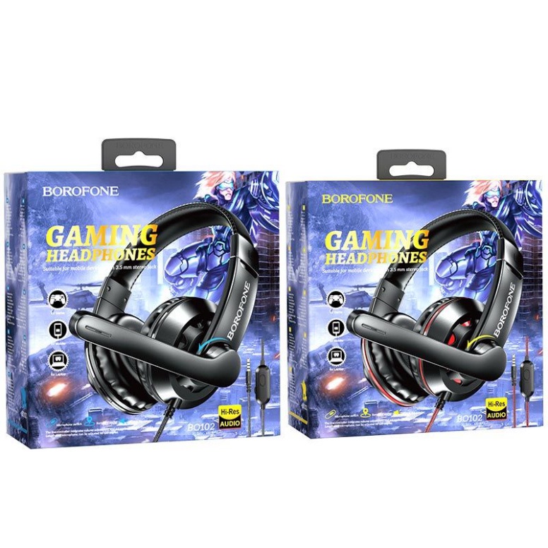 Tai nghe chụp chính hãng Borofone BO102 Bass mạnh mẽ, dây dài 1.2m / Headphone chuyên học online, Game thủ