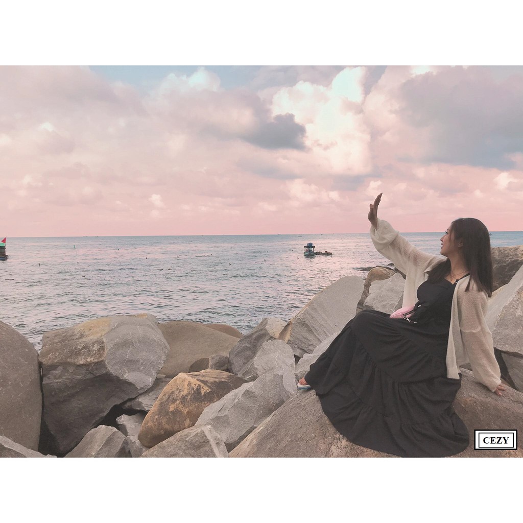 Đầm maxi 2 dây màu trơn có lót Cezy D33 | BigBuy360 - bigbuy360.vn