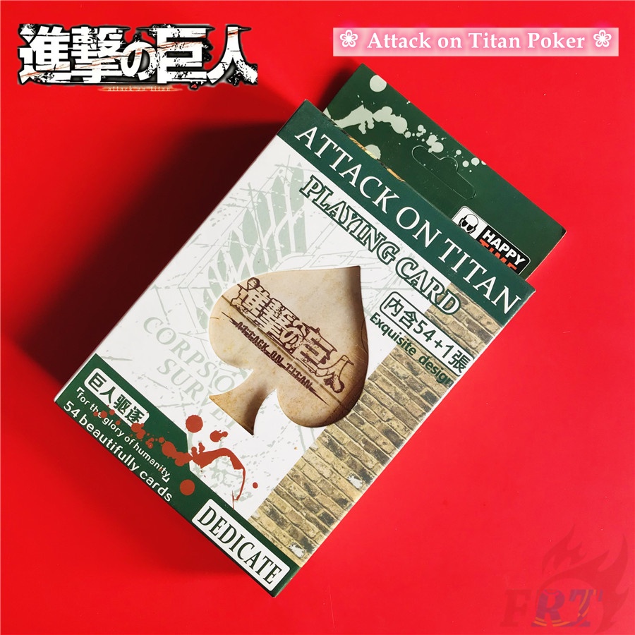 ❀ Attack on Titan Character Playing Cards ❀ 54Pcs/1Set Anime Board Games Cards Hobbies Collection Cards ★ Anime No.1 ★