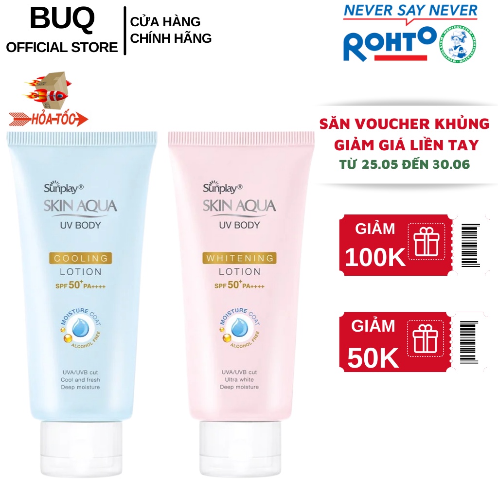 Kem Chống Nắng Dưỡng Thể SUNPLAY Skin Aqua Uv Body Lotion Spf 50+ Pa++++ (150g)