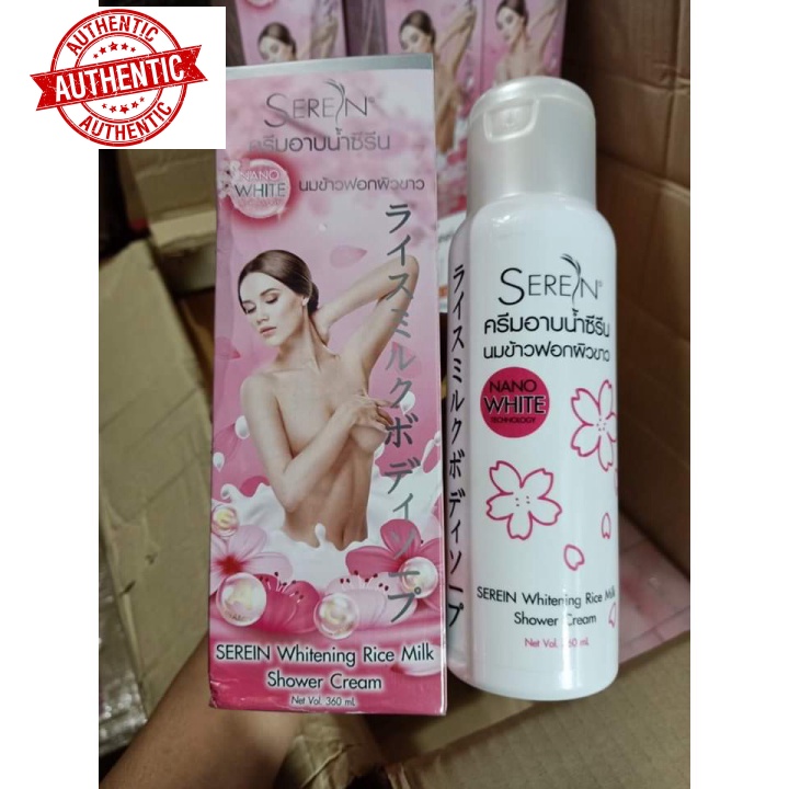 Sữa Tắm Dưỡng Trắng Da Serein Whitening Rice Milk Thái Lan 360ml