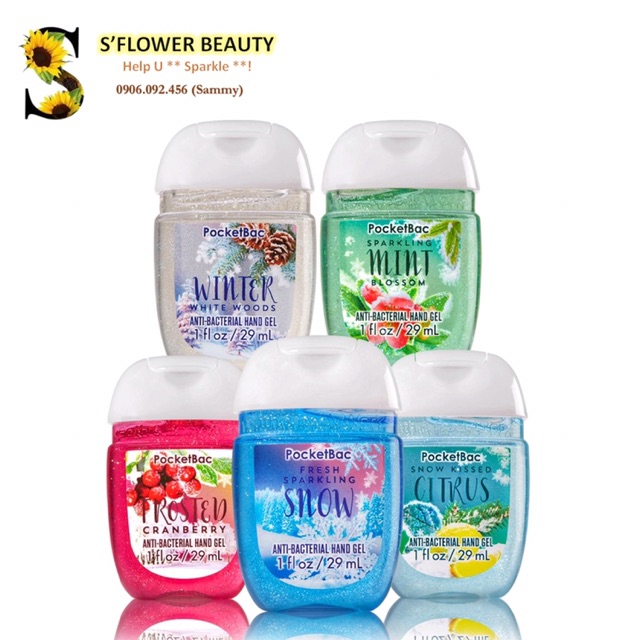 [Auth - BST XMAS] Rửa Tay Khô Bath &amp; Body Works PocketBac Hand Sanitizers (29ml)