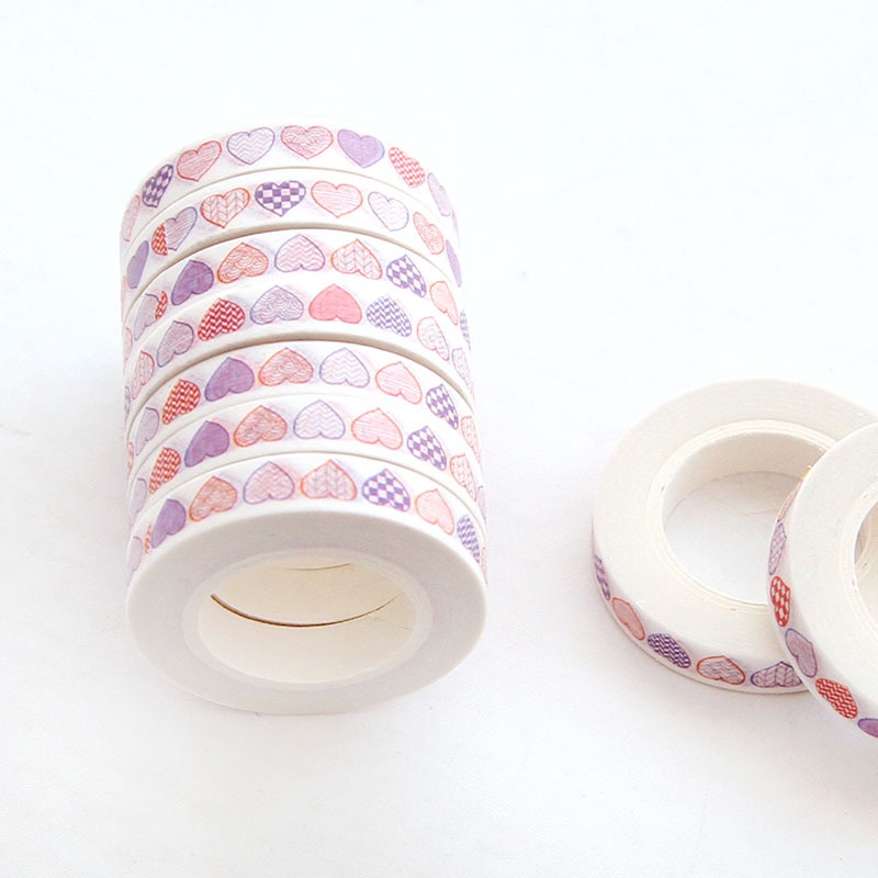 Cuộn Băng Keo washi Mỏng Trang Trí Sổ Tay