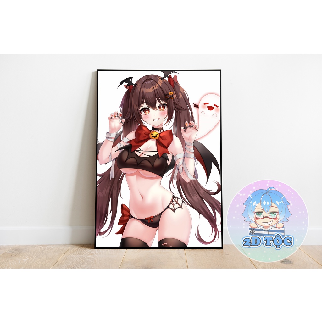 TRANH POSTER A3 HU TAO HuTao  GENSHIN IMPACT CHẤT LIỆU GIẤY CAO CẤP - 2D TỘC SHOP