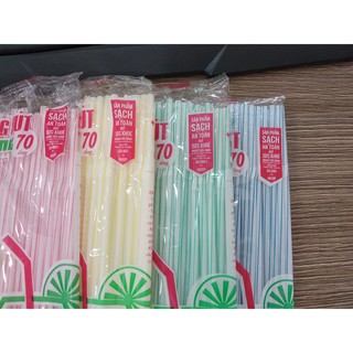 ( RẺ VÔ ĐỊCH ) Set 5 gói Ống hút cong 70 ống