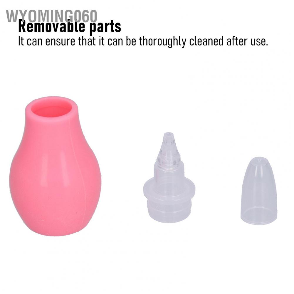 Wyoming060 Thiết bị hút mũi An toàn bằng silicone có thể tháo rời Chống trào ngược Làm sạch khoang cho bé Chăm sóc trẻ em Máy