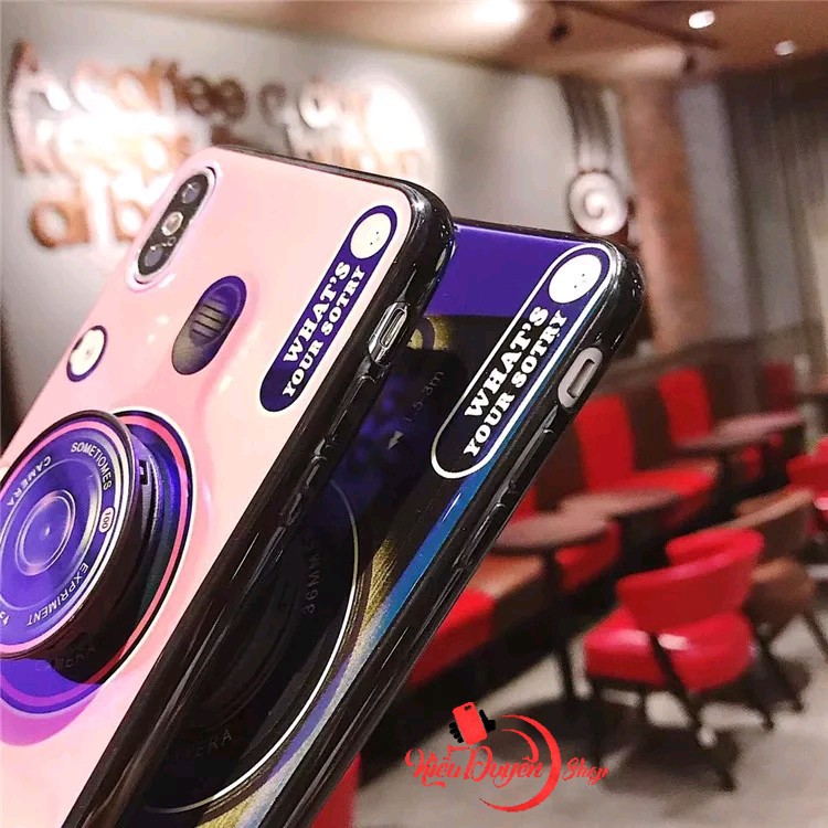Ốp lưng Iphone hình máy ảnh 5,5s,6,6s,6 Plus,6s Plus7,8,7 Plus,8 Plus,X,Xs,Xs Max,XR,11,11 Pro Max tặng giá đỡ và dây