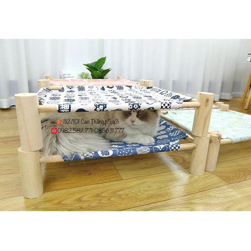 [ RẺ VÔ ĐỊCH] Giường ngủ gỗ cao cấp dành cho thú cưng