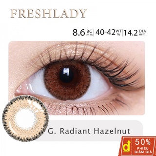 Lens kính áp tròng Kính áp tròng một năm mắt nước sức khỏe kính mắt freshlady Kính Áp Tròng Màu Nâu BH04
