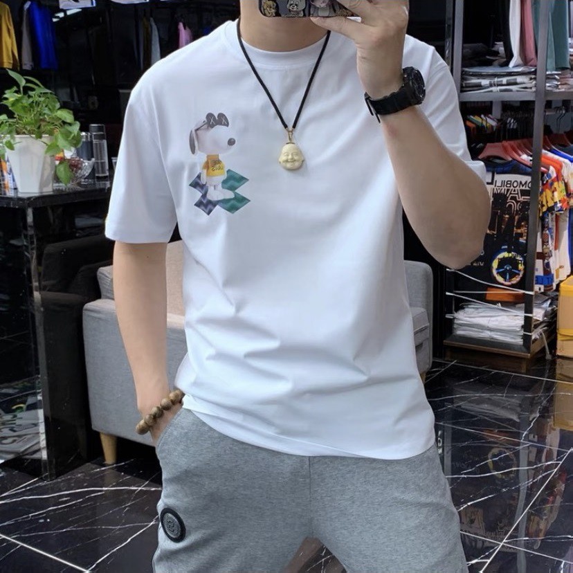 Áo Thun Nam Tay Ngắn OBOKFASHION, Áo Phông Nam Cổ Tròn Chất Thun Lạnh Màu Trắng- Đen-Vàng  ACT15 | BigBuy360 - bigbuy360.vn