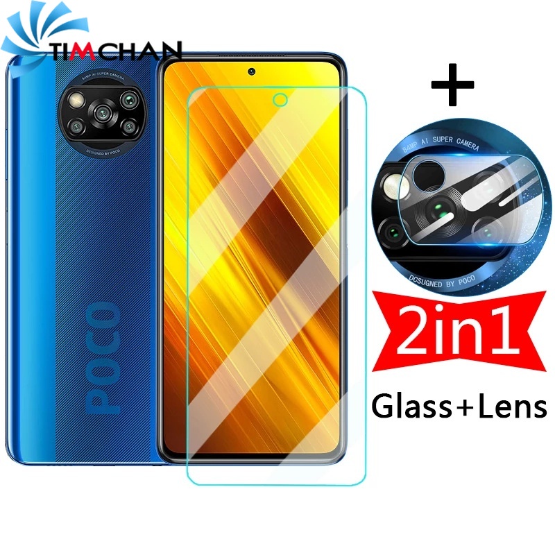 Kính cường lực 2 trong 1 bảo vệ camera và ống kính điện thoại Xiaomi Poco X3
