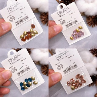 [ĐỒ NAIL] Đá làm hoa gói 10v - Mã GN - đá làm móng - đá khối chân vàng