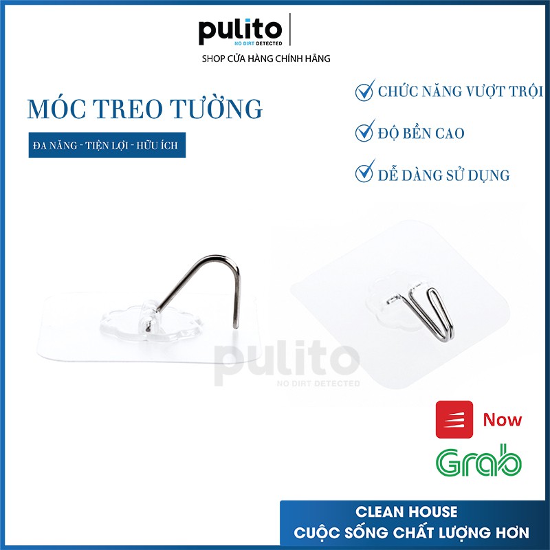 Móc treo dán tường đa năng 1k trong suốt chịu tải cao chắc chắn