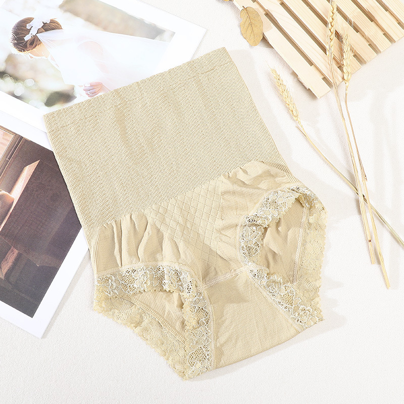 【Timi】Màu trơn Cạp cao, phối ren, thoáng khí, định hình, thể thao Quần lót phụ nữ. | BigBuy360 - bigbuy360.vn