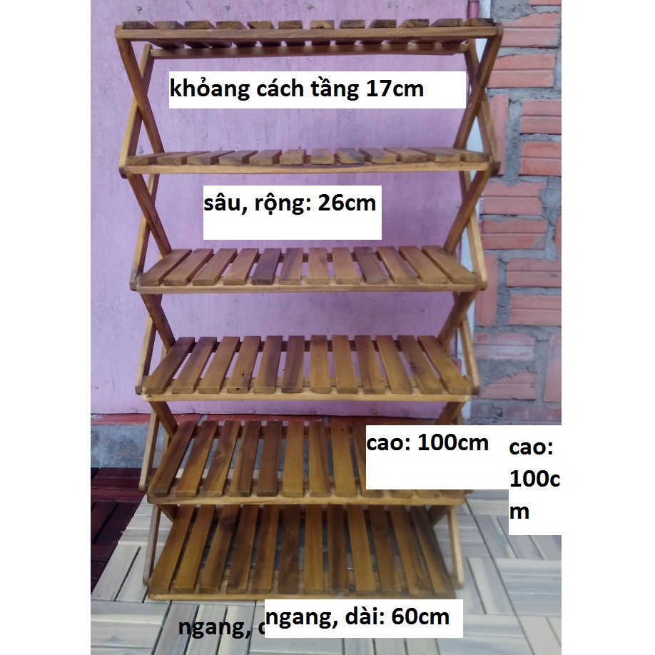 Kệ để giày dép không cần lắp ráp, gấp, xếp gọn nhẹ, chắc chắn, gỗ wenge,để được 6 -18 đôi, nhiều tầng, nâu vàng