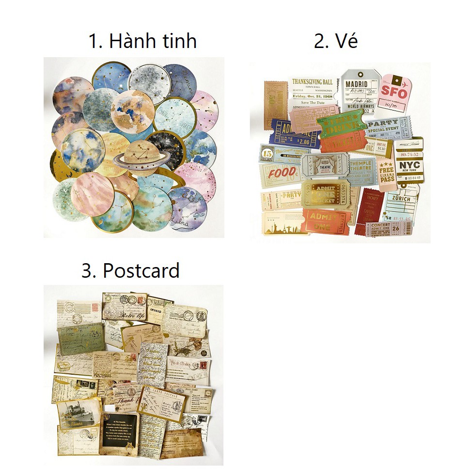 Gói 24 sticker nhũ SG2401 Gachini