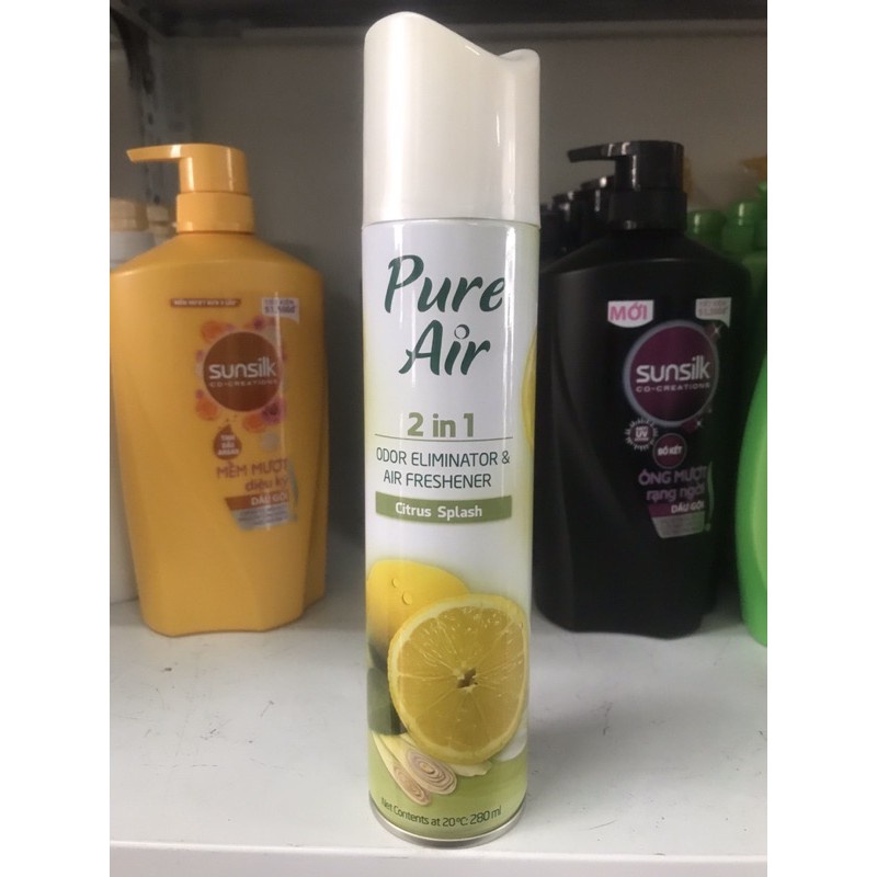 Xịt phòng Pure Air hương chanh 280ml : vàng